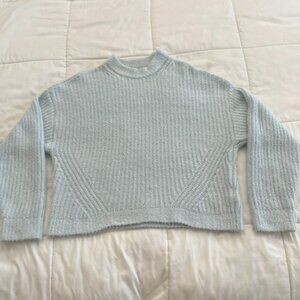 Abercrombie & Fitch Sweater Women Large Baby Blue Soft A&F Collection Crew Neck